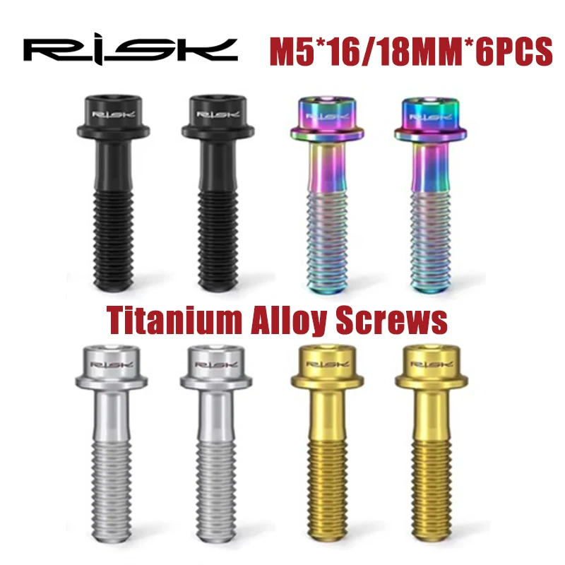 Xc Mtb Gear - RISK Bicycle Screws Titanium M5*16 M5*18