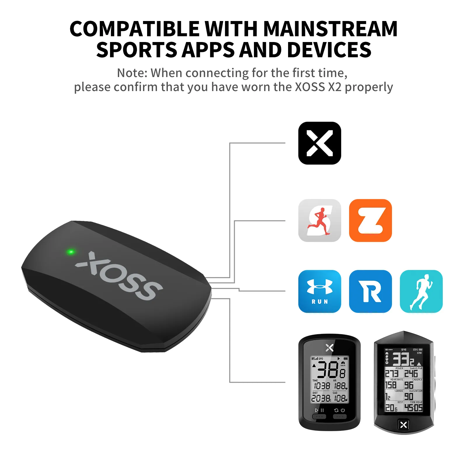 XOSS X2 Chest Strap Heart Rate - огляд і ціна Cycling Heart Rate Monitor